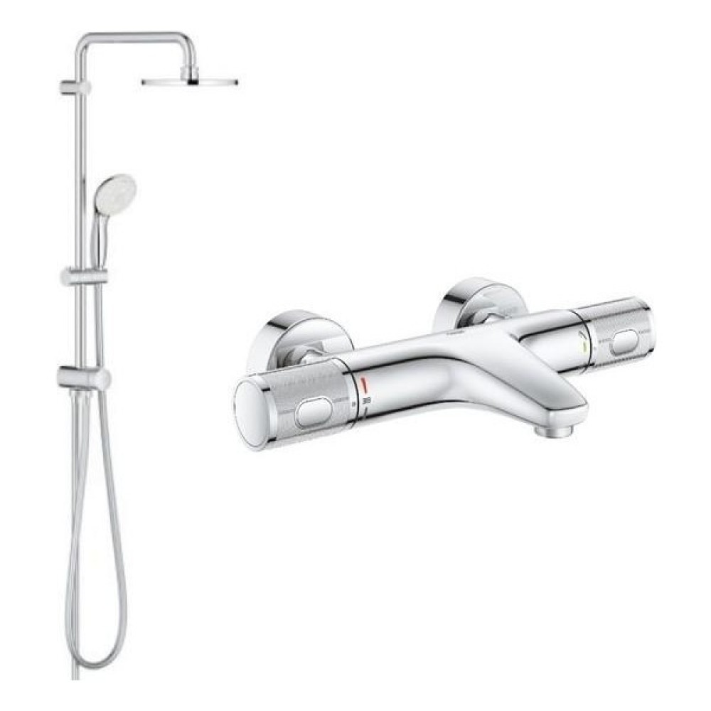 Grohe Duş Seti (Duş Kolonu - Termostatik Batarya) - Gri Duş Seti Fiyatı
