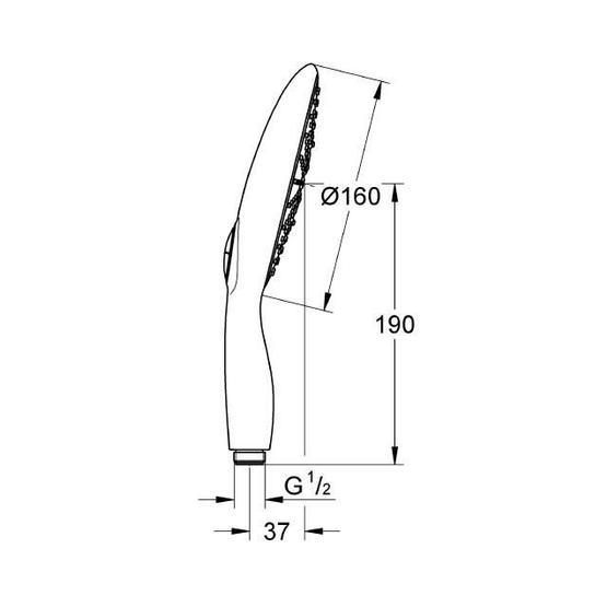 Grohe Power&Soul 27675000 Duş Başlığı