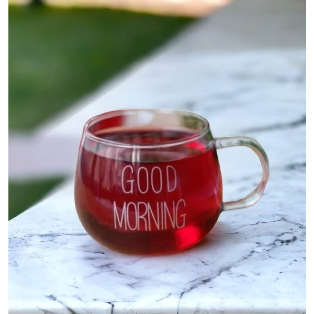 Grossberg Coffee Borosilikat ince Cam Bardak Good Morning - Şeffaf - 400 ml Fincan / Bardak / Kahve Takımı Fiyatı