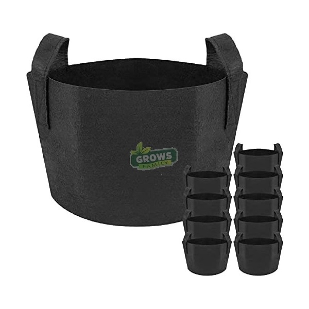 Grows Family Kumaş Saksı 19 Litre 5 Adet - Siyah - 28x29 Saksı ve Aksesuarları Fiyatı
