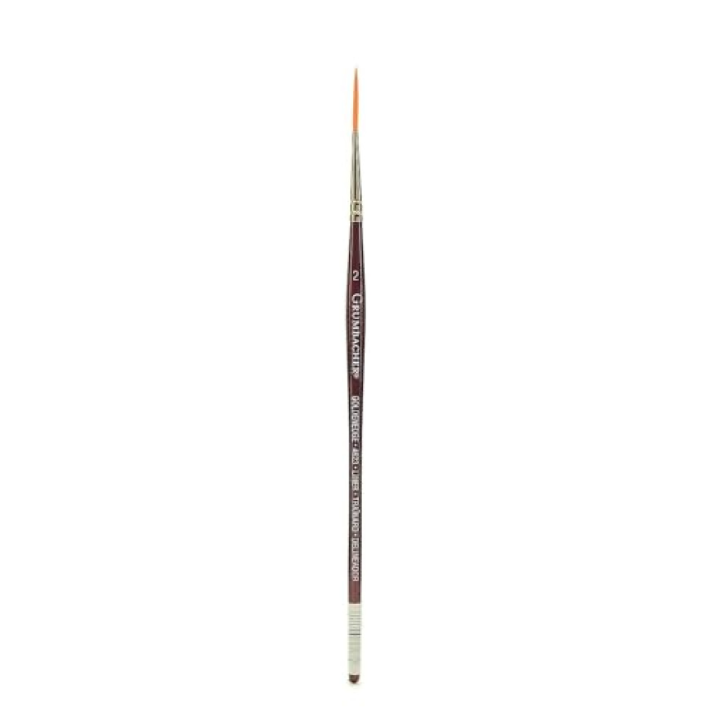 Grumbacher Goldenedge Golden Toray Liner Watercolor Brush, Synthetic Bristles, Size 2 (4623.2)