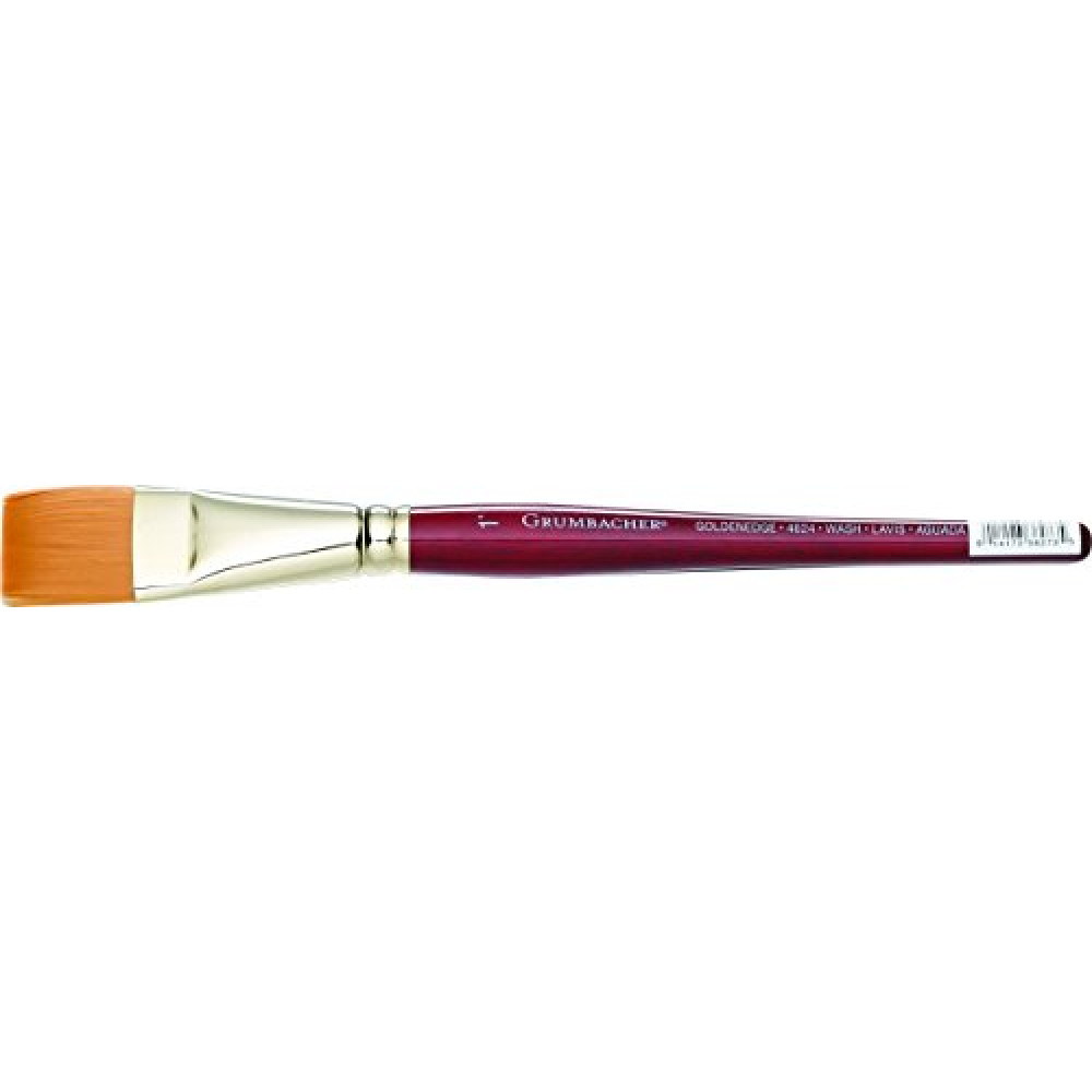GRUMBACHER Goldenedge Golden Toray Wash Watercolor Brush, 1"