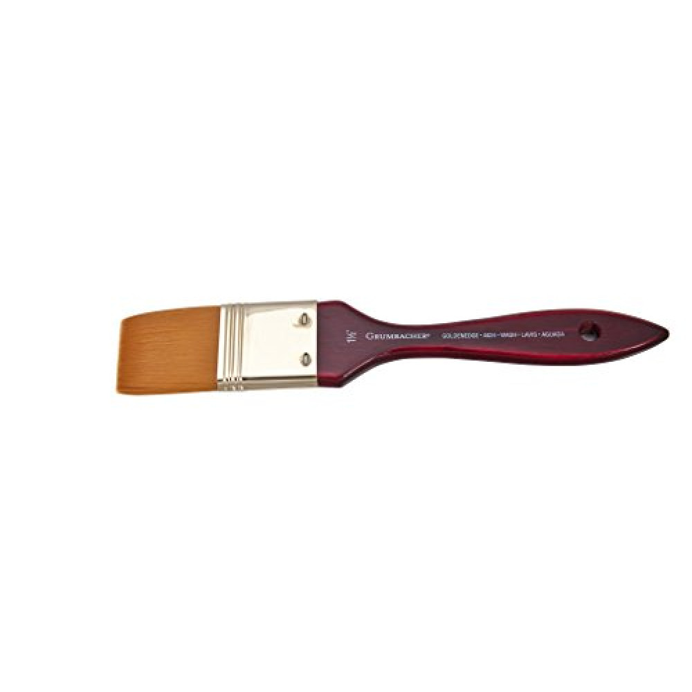 Grumbacher Goldenedge Golden Toray Wash Watercolor Brush, Synthetic Bristles, Size 1-1/2" (4624.150)