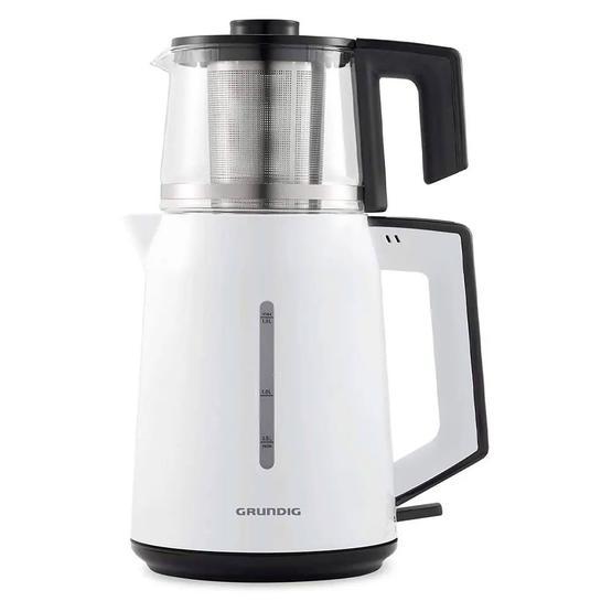 Grundig TM 4961 1650 W 0.8 lt Demleme 1.8 lt Su Isıtma Kapasiteli Çay Makinesi Beyaz Çay Makineleri Fiyatı