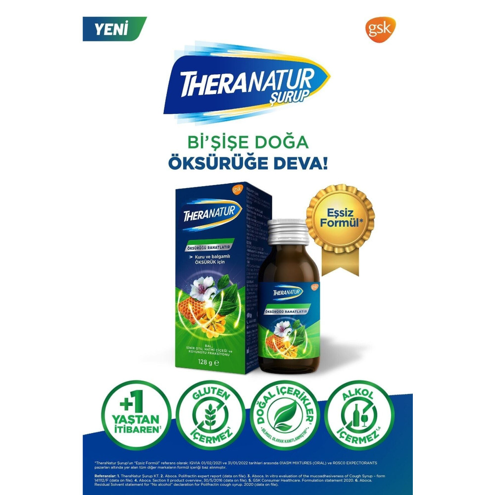 GSK Theranatur Öksürük Şurubu 128 G Sağlık / Diyet Fiyatı
