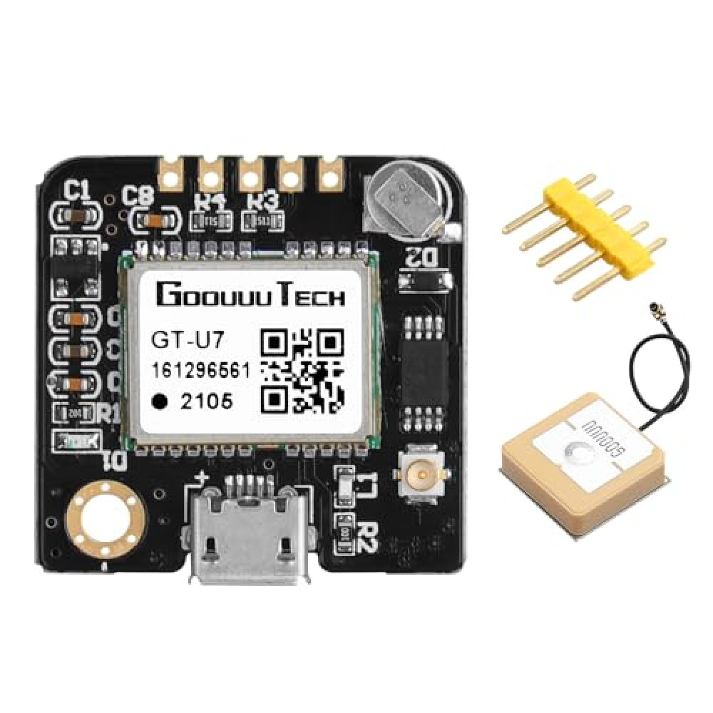 GT-U7 GPS Module Navigation Satellite Positioning NEO-6M Arduino GPS Receiver Compatible with 51 Microcontroller STM32 Arduino UNO R3 with Antenna High Sensitivity Suitable for Vehicles