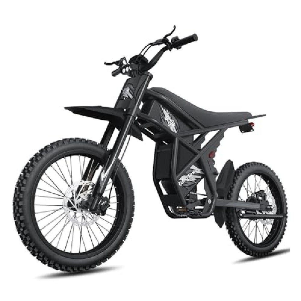 GT73 Electric Dirt Bike for Adults, 2000W Electric Dirtbike with 25" Motorcycle Tires, 1747Wh Dual Battery Electric Bike, Up to 37 MPH & 85 Mile Long Range, Dual Hydraulic Brakes & Full Suspension