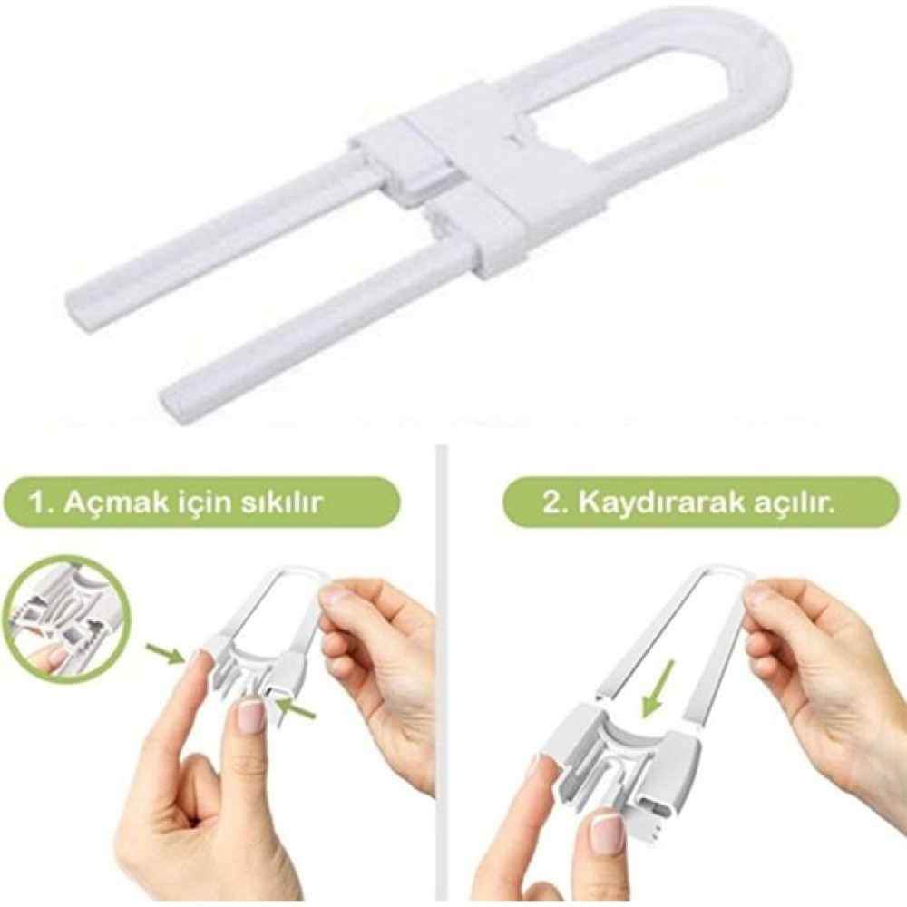 GTNist Bebek ve Çocuk Için Çekmece ve Dolap Koruma Raylı Güvenlik Sistemi Emniyet Kilidi - Renkli Bebek Güvenlik Fiyatı