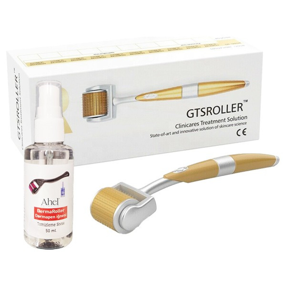 GTS Dermaroller 0.25 mm 192 Titanyum Iğneli Orijinal Yüz Saç Derma Roller ve Dezenfektan Cilt & Yüz Temizleme Cihazları Fiyatı