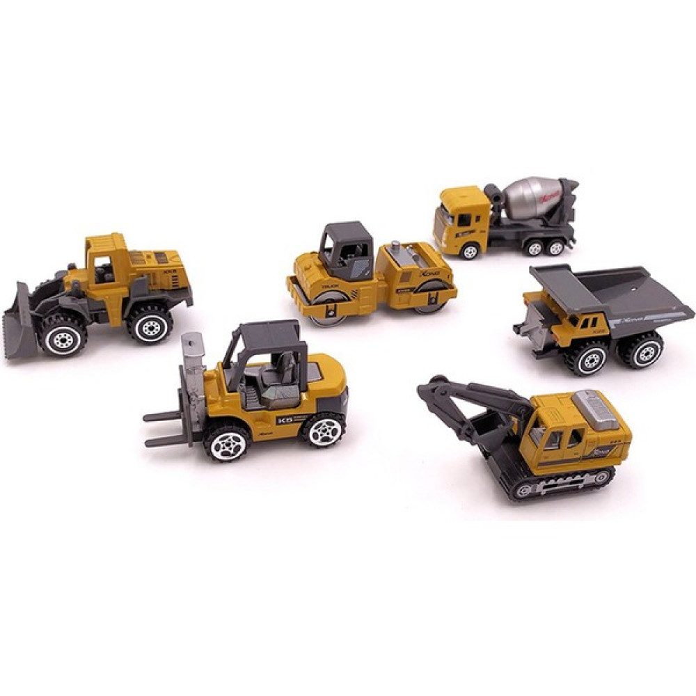 Guangdong Spirit 6 Adet Alaşım Mini Mühendislik Araba Modeli 6ın1 1:64 Metal Döküm Mühendislik Oyuncak Araba Araba Oyuncak Damperli Kamyon Forklift... Legolar ( Yapım Oyuncakları ) Fiyatı