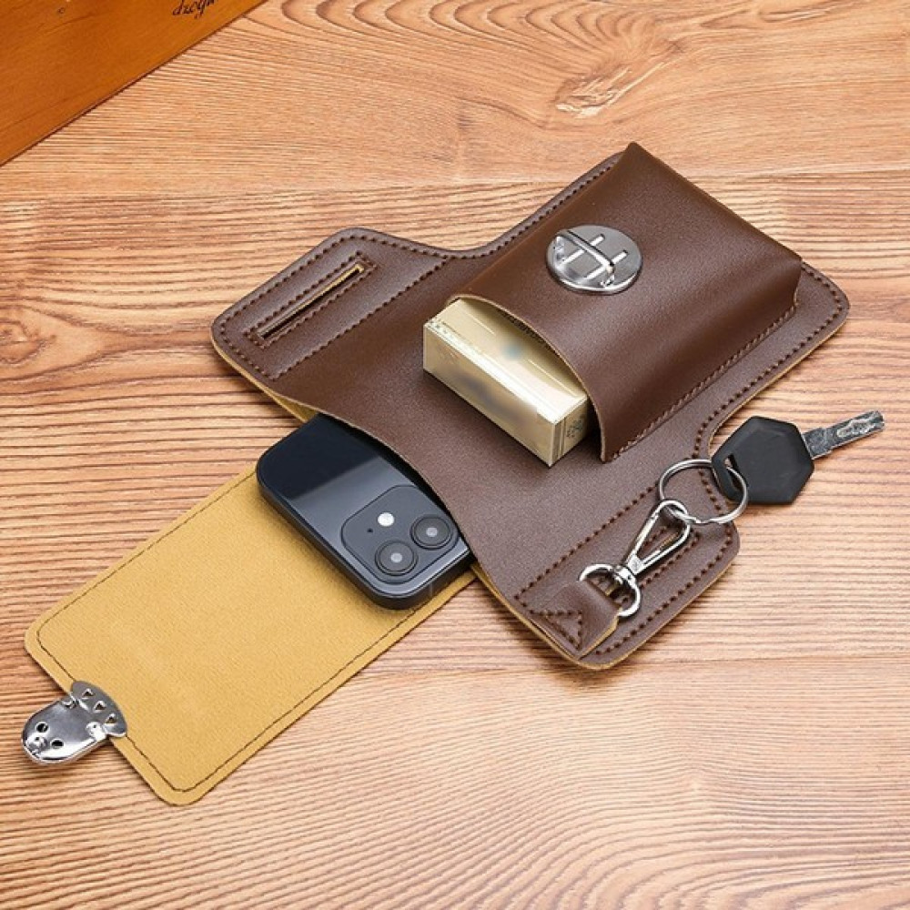 Guangdong Spirit Erkek Deri Bel Çantası Büyük Kapasiteli Kemer Çantası Omuz Çantaları Crossbody Çanta Kılıfı Cüzdan (Yurt Dışından) Erkek Cüzdan Fiyatı