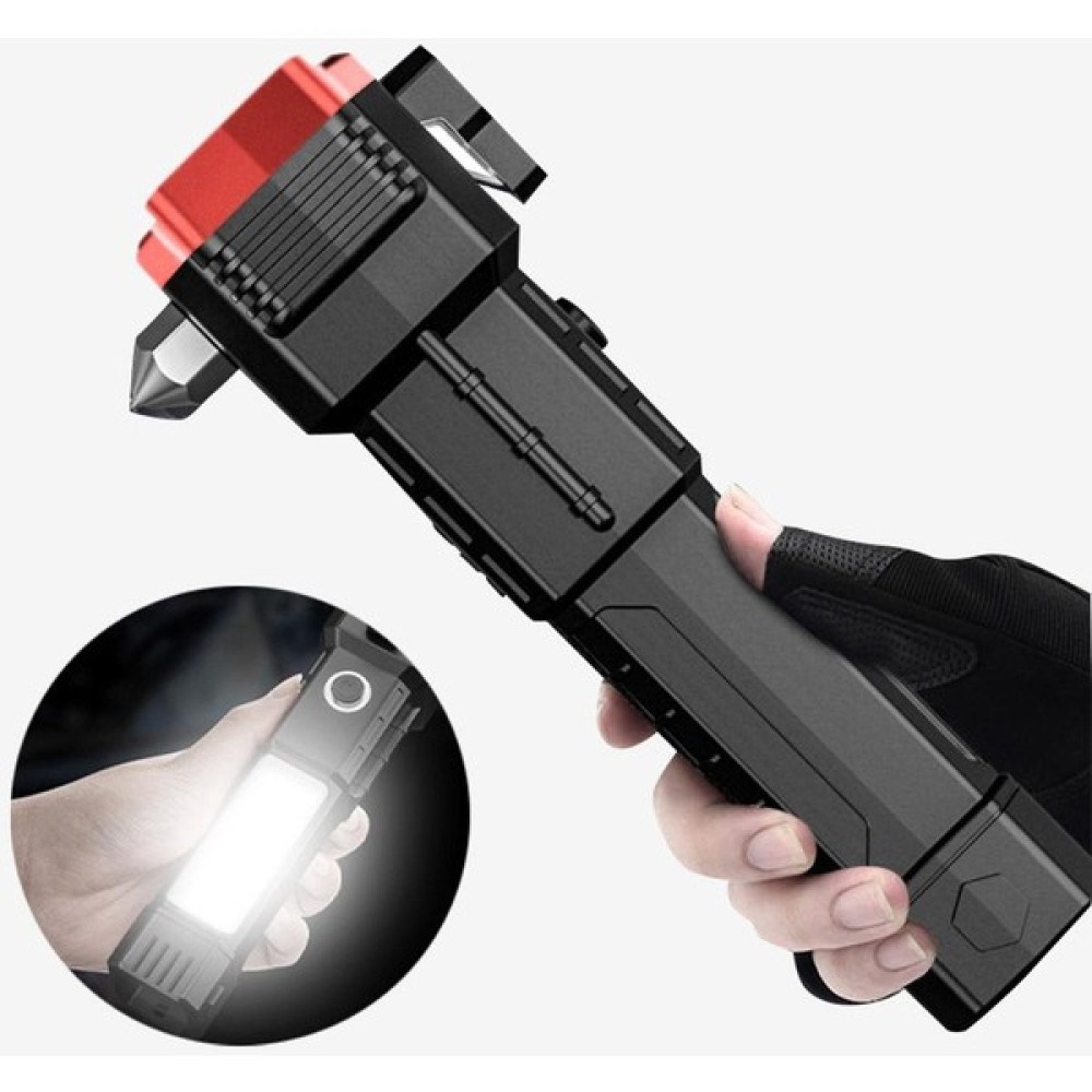 Guangdong Spirit Taşınabilir USB Şarj Edilebilir LED El Feneri Su Geçirmez Acil Işık Açık Kamp Için Güvenlik Çekiç ile (Yurt Dışından) - Siyah Oto Boyaları Fiyatı