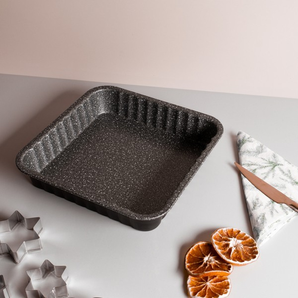 Guardini Gri Granit Kare Fırın Tepsisi 24X24 cm Tepsiler / Fırın Kapları Fiyatı