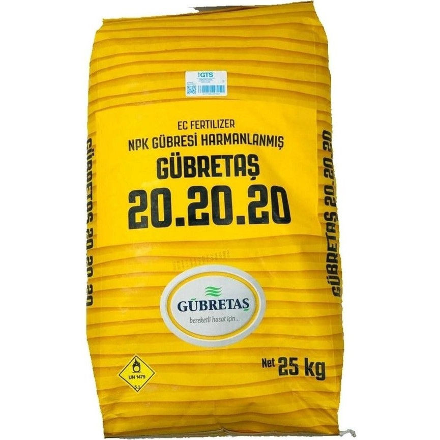 Gübretaş 20.20.20 + Me 25 kg - Şeffaf Diğer Fiyatı