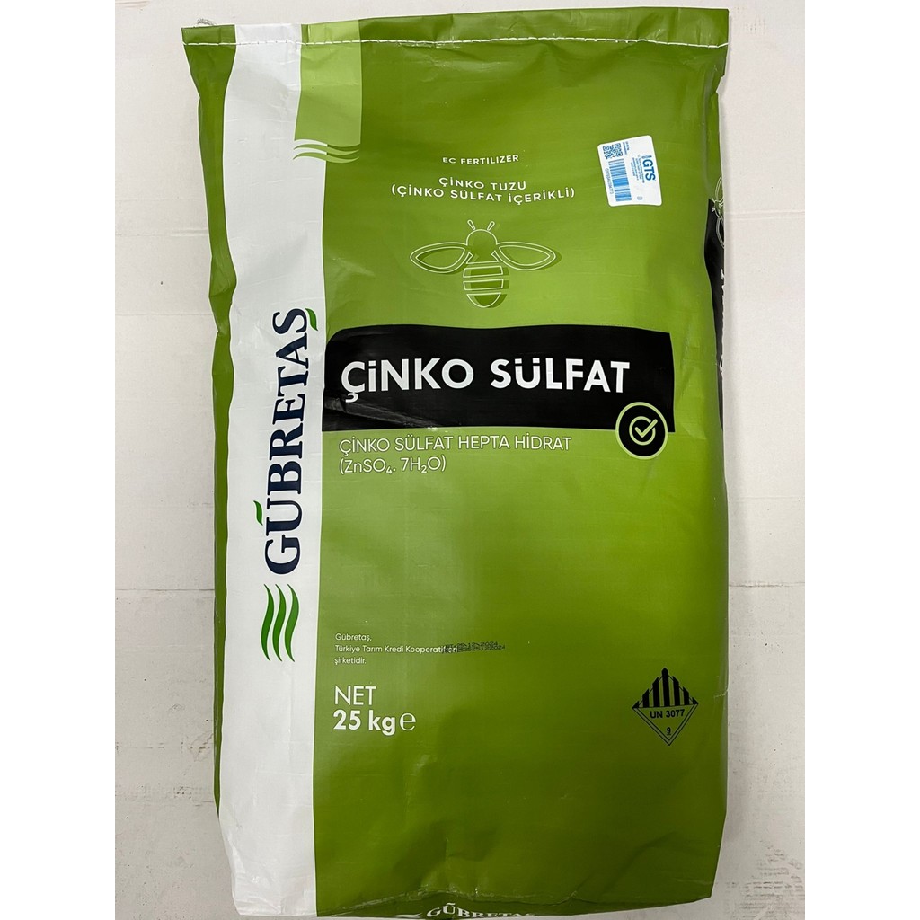 Gübretaş Çinko Sülfat 25 kg Gübre Fiyatı