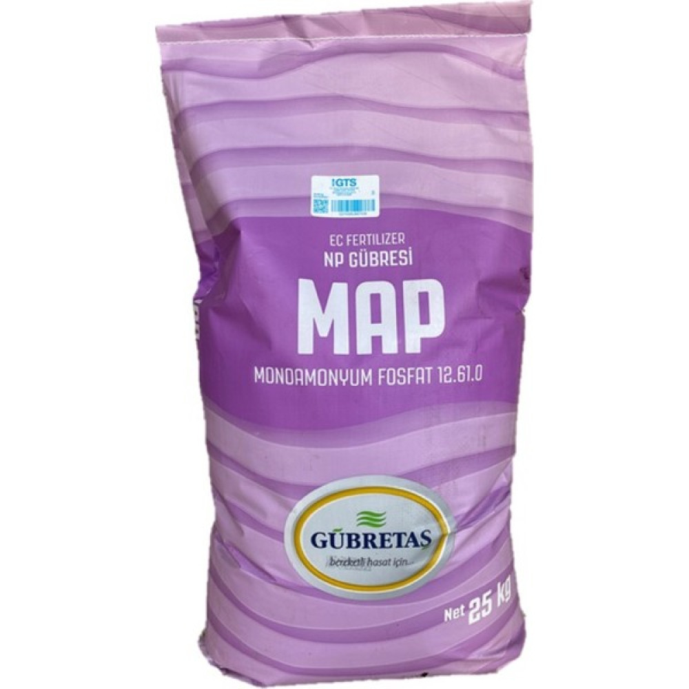 Gübretaş Map 12 61 Monoamonyum Fosfat Tutum Arttırıcı Yaprak Damla Sulama Azot Fosfor Gübresi 25 kg Gübre Fiyatı