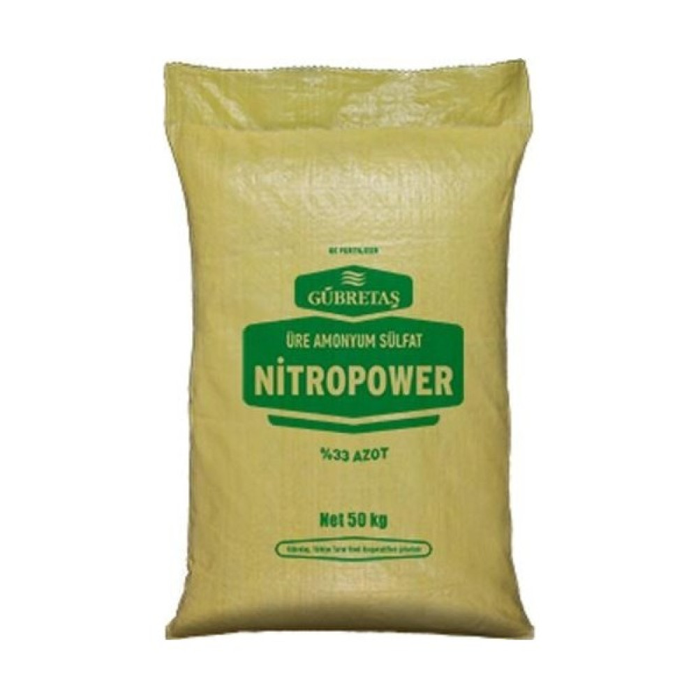 Gübretaş Nitropower Bitki Besini Üre Amonyum Sulfat Demir Suda Çözünür Kükürt %33 Azot Gübresi 1 kg Gübre Fiyatı