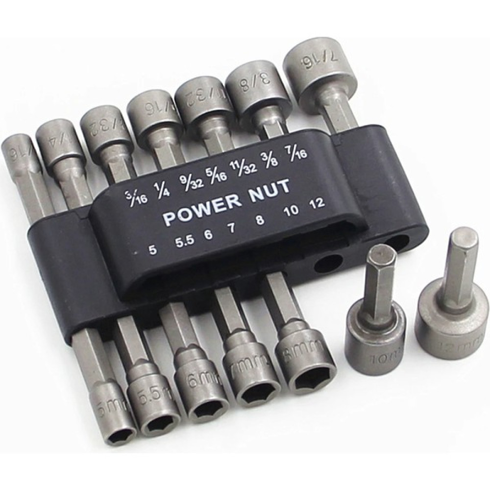 Güçlü Soket Iç Altıgen Anahtarı Altıgen Kolu Tornavida Uzatma Prizi Çubuk Pnömatik Tornavida Ekle Aracı Set 4.76MM -12 mm Çelik Güç Somun Anahtarı Matkap Ucu Seti 14 Parça Oto Boyaları Fiyatı