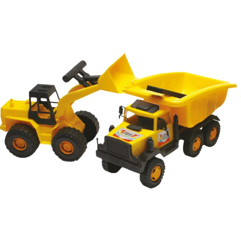 Güçlü Toys Güçlü Ikili Inşaat Seti Kutulu Kamyon ve Kepçe Dozer Oyun Seti Oyuncak Araç Fiyatı