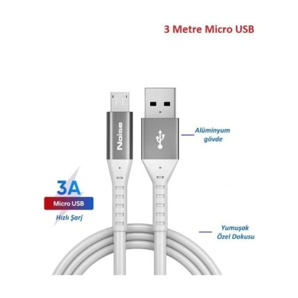 Güen Elektronik USB Micro 3 mt 3A Şarj ve Data Kablosu Cep Telefonu Kablosu Fiyatı