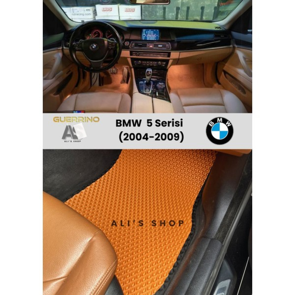 Guerrino Bmw-5 Serisi Için 2004-2009 Arası Araca Özel Yeni Nesil Eva Mat Oto Paspas Havuzlu Eva Araba Paspası - Siyah Oto Paspas Fiyatı