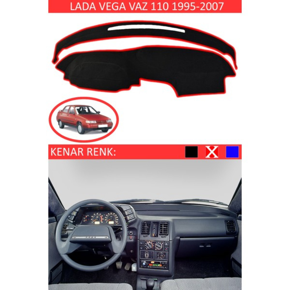Guerrino Lada Vega Vaz 110 Için Uygun Torpido Koruma Halısı Siyah Kenar Renk Kırmızı Oto Boyaları Fiyatı