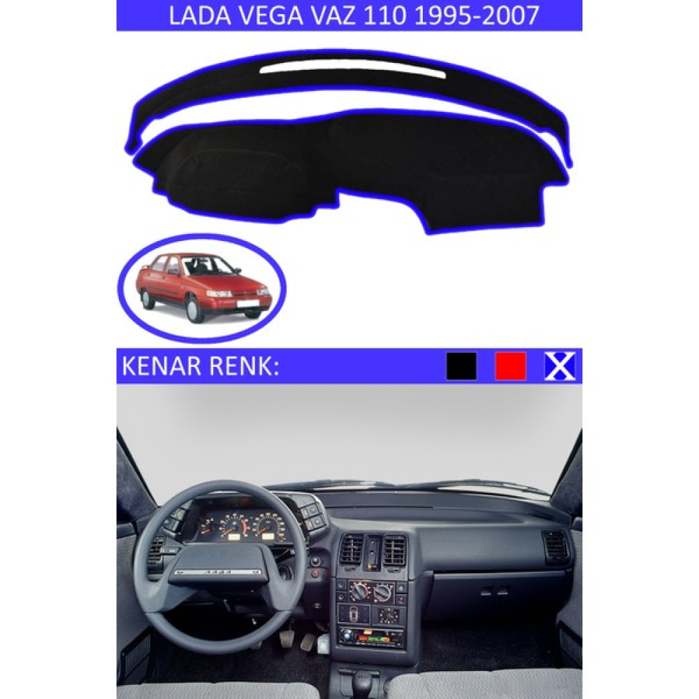 Guerrino Lada Vega Vaz 110 Için Uygun Torpido Koruma Halısı Siyah Kenar Renk Mavi Oto Boyaları Fiyatı