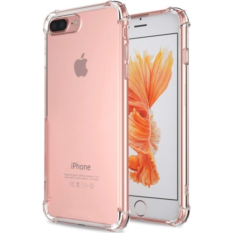 Guesche Apple iPhone 8 Plus Şeffaf Airbag Antishock Silikon Kılıf + Tam Kaplayan Ekran Koruyucu 5D Beyaz Cam Diğer Fiyatı