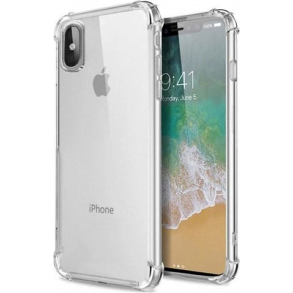 Guesche Apple iPhone X/XS Şeffaf Airbag Antishock Silikon Kılıf ve Tam Kaplayan 9D Seramik Ekran Koruyucu Esnek Cam Cep Telefonu Kılıfı Fiyatı