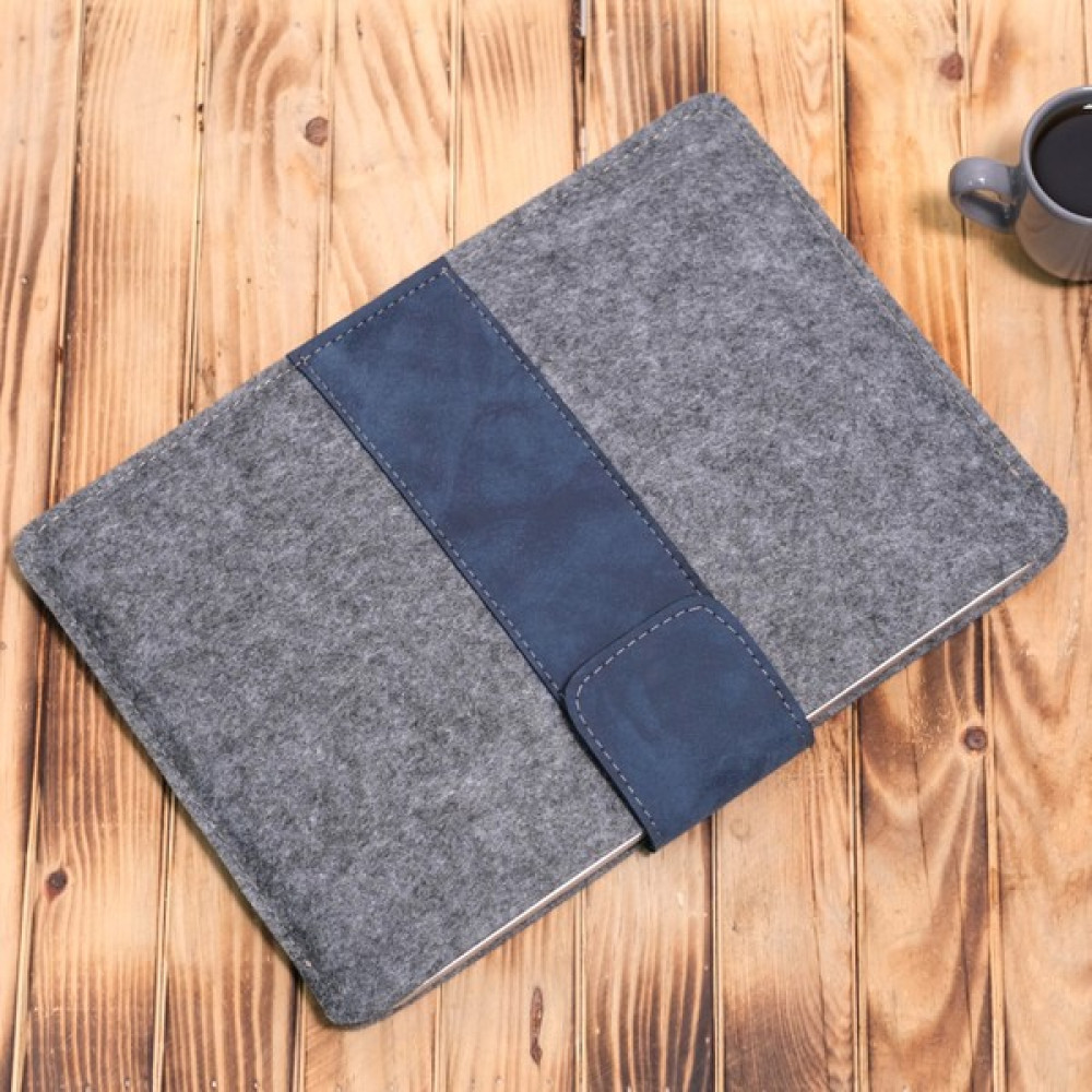 Guetta Keçe Laptop Kılıfları 13"/13.3"/14 Inç Macbook Air ve Ultrabook / Evrak Çantası - Açık Gri - Lacivert Dizüstü Bilgisayar Aksesuarları Fiyatı