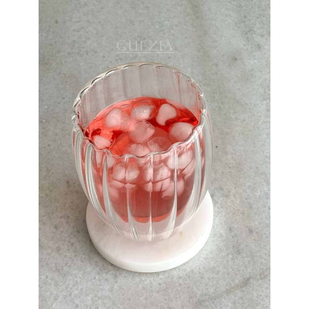 Guezia 350 ml Çift Çidarlı Burgulu Bardak Kahve ve Sunum Bardağı Borosilikat Bardak 1 Adet - Beyaz Fincan / Bardak / Kahve Takımı Fiyatı