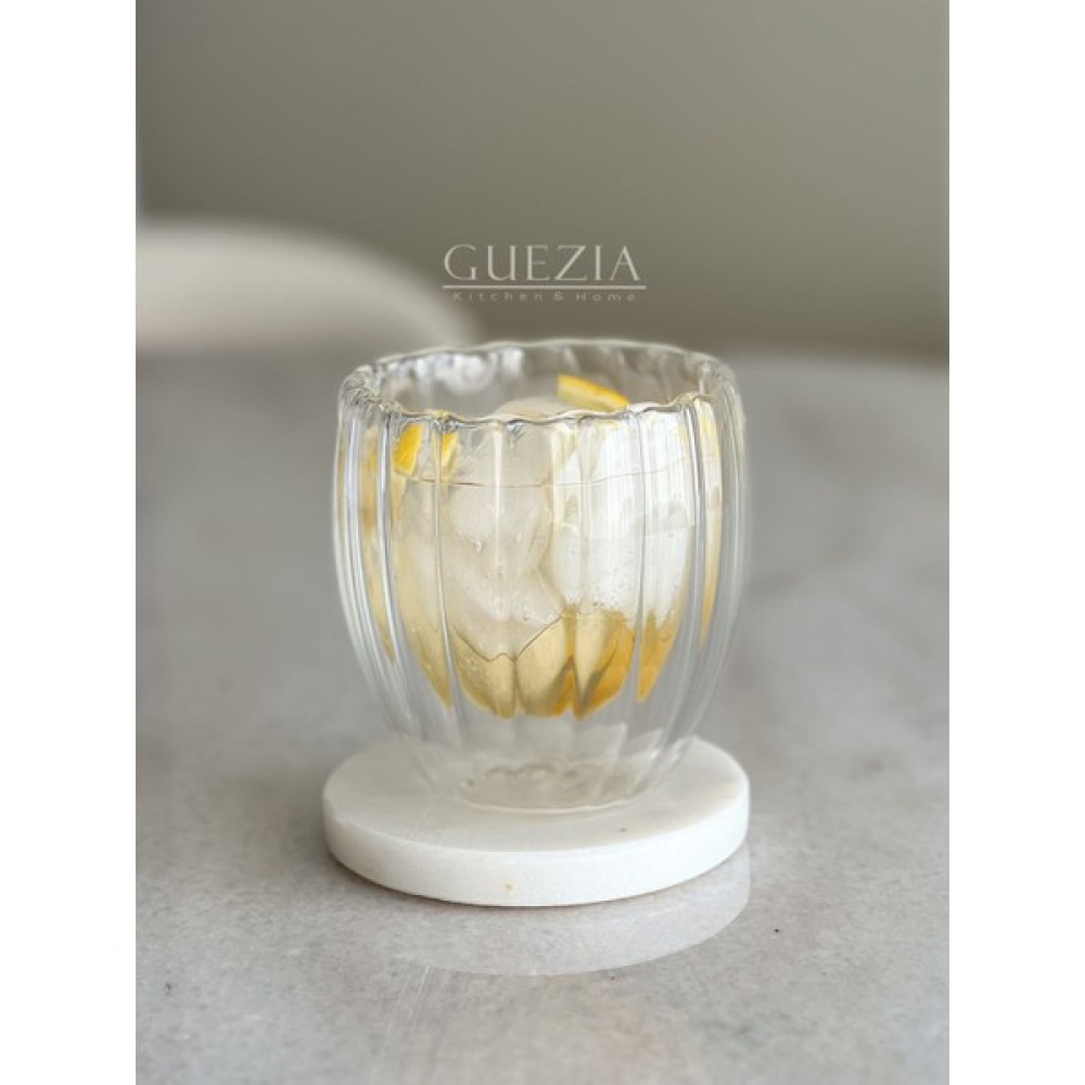 Guezia Çift Çidarlı Burgulu Bardak Kahve ve Sunum Bardağı Borosilikat Bardak 250 ml 1 Adet - Beyaz Fincan / Bardak / Kahve Takımı Fiyatı