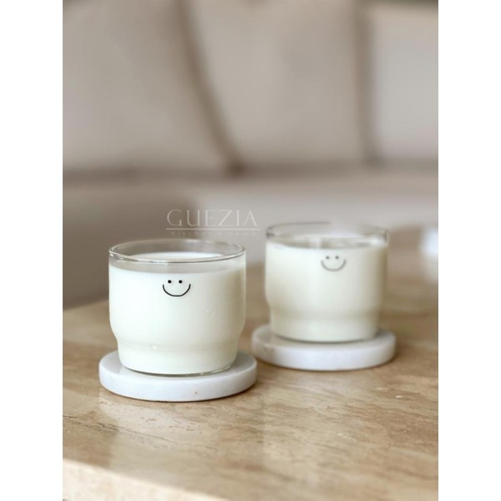 Guezia Smile Detay Bardak ve Kase Gülen Yüz Bardak Isıya Dayanıklı Borosilikat Cam 180 ml 2 Adet - Beyaz Fincan / Bardak / Kahve Takımı Fiyatı
