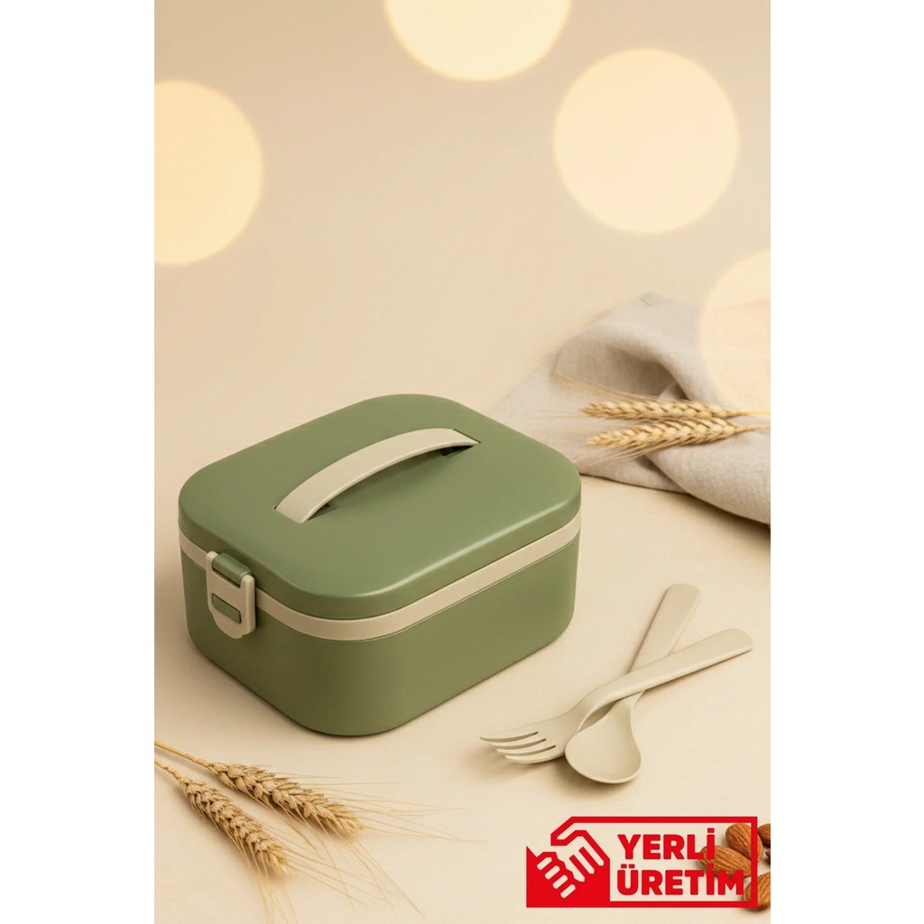 Gugga Eco Lunchee - Sızdırmaz Vakum Kapaklı Ayarlanabilir Bölmeli Yemek Kabı Lunchbox 650 ml - Yeşil Diğer Fiyatı