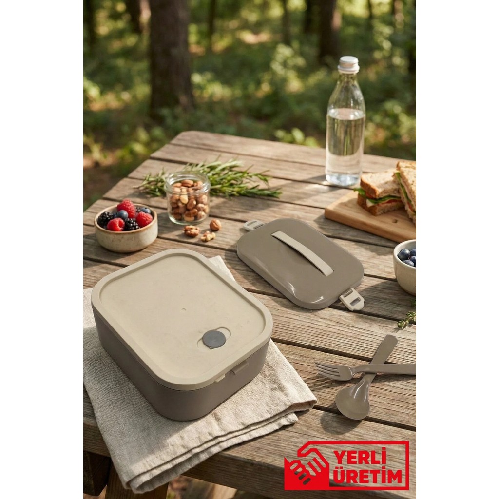 Gugga Lunchee - Çelik Hazneli Sızdırmaz Vakum Kapaklı Yemek Kabı Lunchbox 650 ml - Gri Diğer Fiyatı