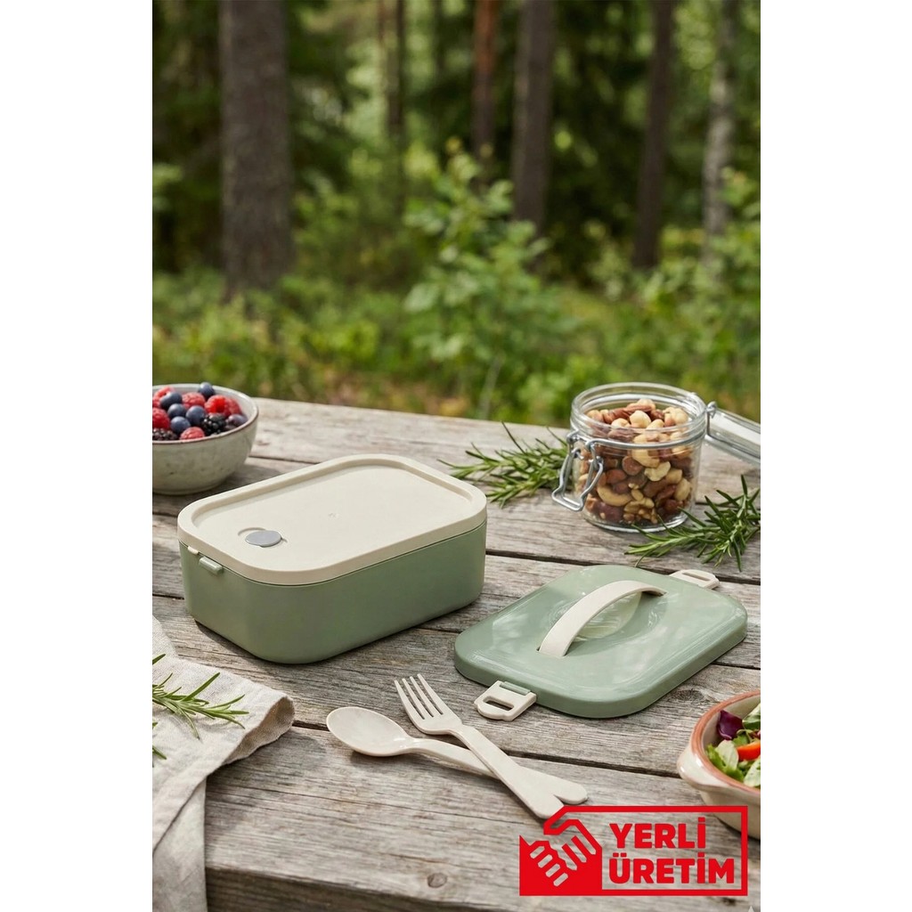 Gugga Lunchee - Çelik Hazneli Sızdırmaz Vakum Kapaklı Yemek Kabı Lunchbox 650 ml - Yeşil Diğer Fiyatı