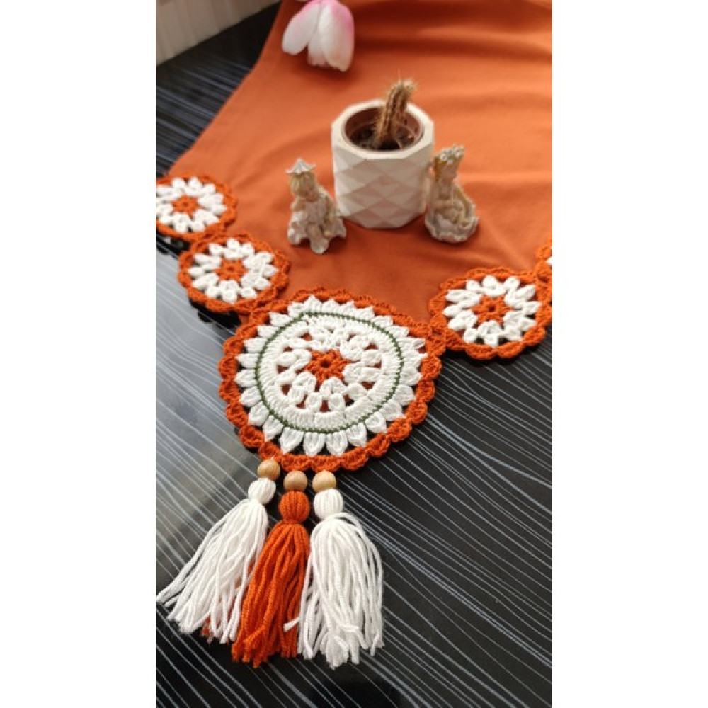 Guhef Runner - Turuncu - 40 x 100 cm Masa Örtüsü Fiyatı