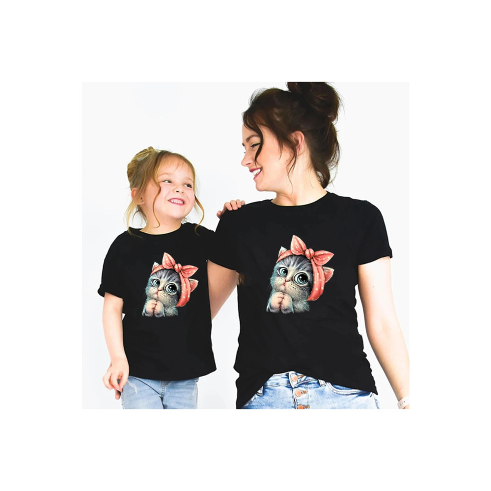 Guillermo T-shirt Baskılı Anne Ve Kızı (TEKLİ ÜRÜNDÜR KOMBİN YAPMAK İÇİN 2 ADET SEPETE EKLEYİNİZ) 1-2 Yaş Beden Bayan T-shirt Fiyatı