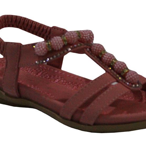 Guja 19Y206-7 Bordo Taşlı Kız Çocuk Sandalet