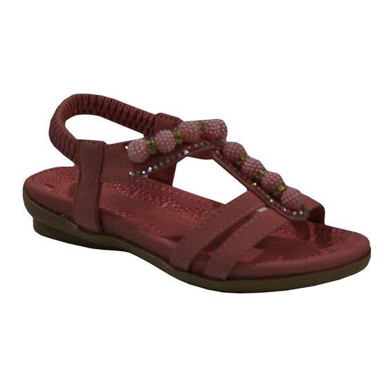 Guja 19Y206-7 Bordo Taşlı Kız Çocuk Sandalet