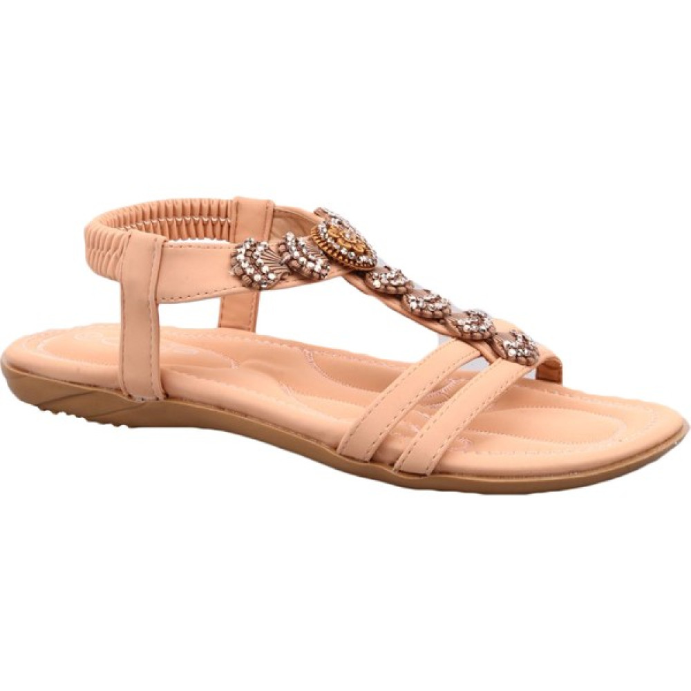 Guja 19Y250-2 Kadın T-Strap Deniz Kabuğu Taşlı Sandalet Pembe Kadın Terlikleri ve Sandaletleri Fiyatı