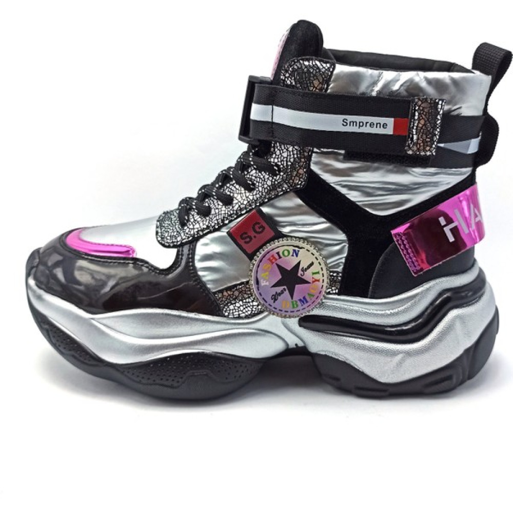 Guja Gümüş Siyah Kadın Sneaker Bot Ayakkabı Kadın Botları Fiyatı