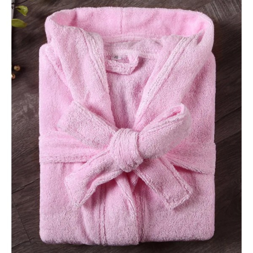 Gül Ev Tekstil Ürünleri Pembe Büyük Beden Pamuklu Bornoz - 7XL Bornoz Fiyatı