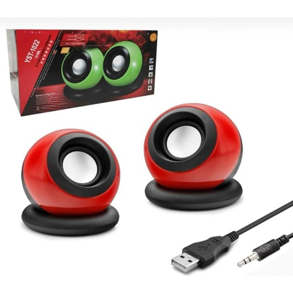 Gül İletişim Pc Hoparlör 2+0 USB 3.5mm Jack E-1022 Kırmızı Renk Bilgisayar Speaker Fiyatı