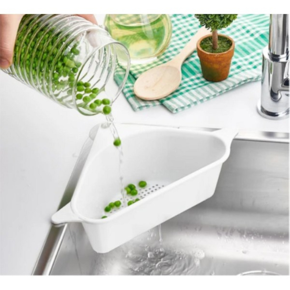 Gül Plastik Vantuzlu Süzgeçli Lavabo Içi Meyve Sebze Pirinç Yıkama Süzgeci ve Çöp Süzgeci Düzenleyici - 2 - Beyaz Mutfak Gereçleri Fiyatı