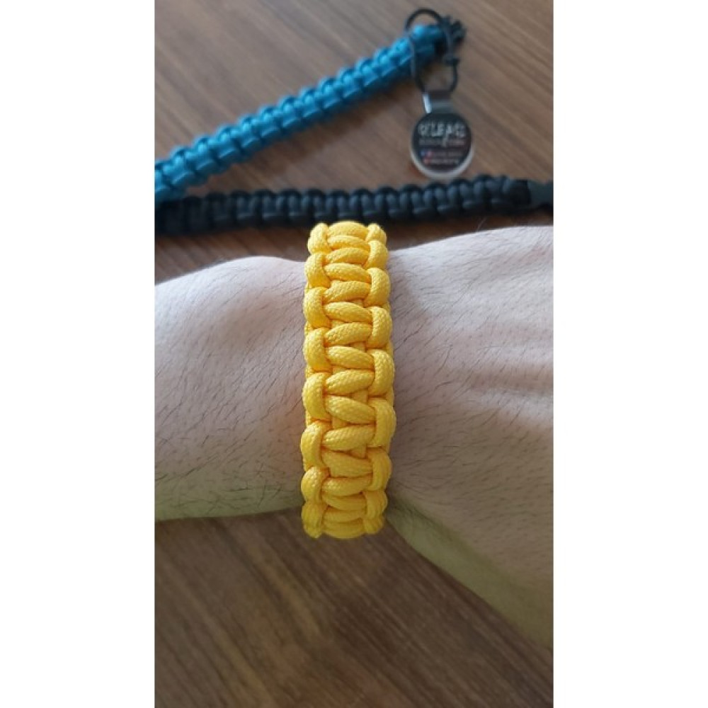 Gülbağı Hediyelik Eşya Sarı Renkli Paracord Örme Bileklik (Klipsli-Unisex) Saat ve Bileklik Aksesuarı Fiyatı
