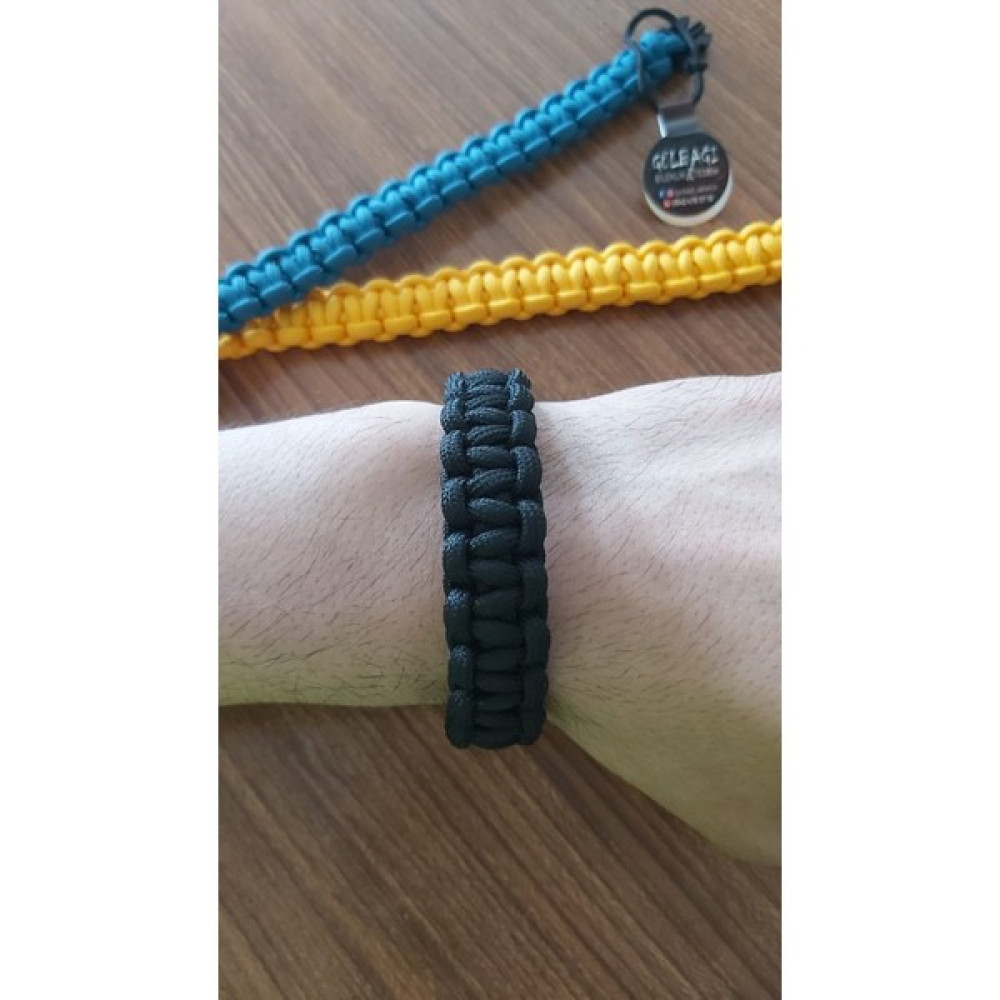 Gülbağı Hediyelik Eşya Siyah Renk Paracord Örme Bileklik Saat ve Bileklik Aksesuarı Fiyatı