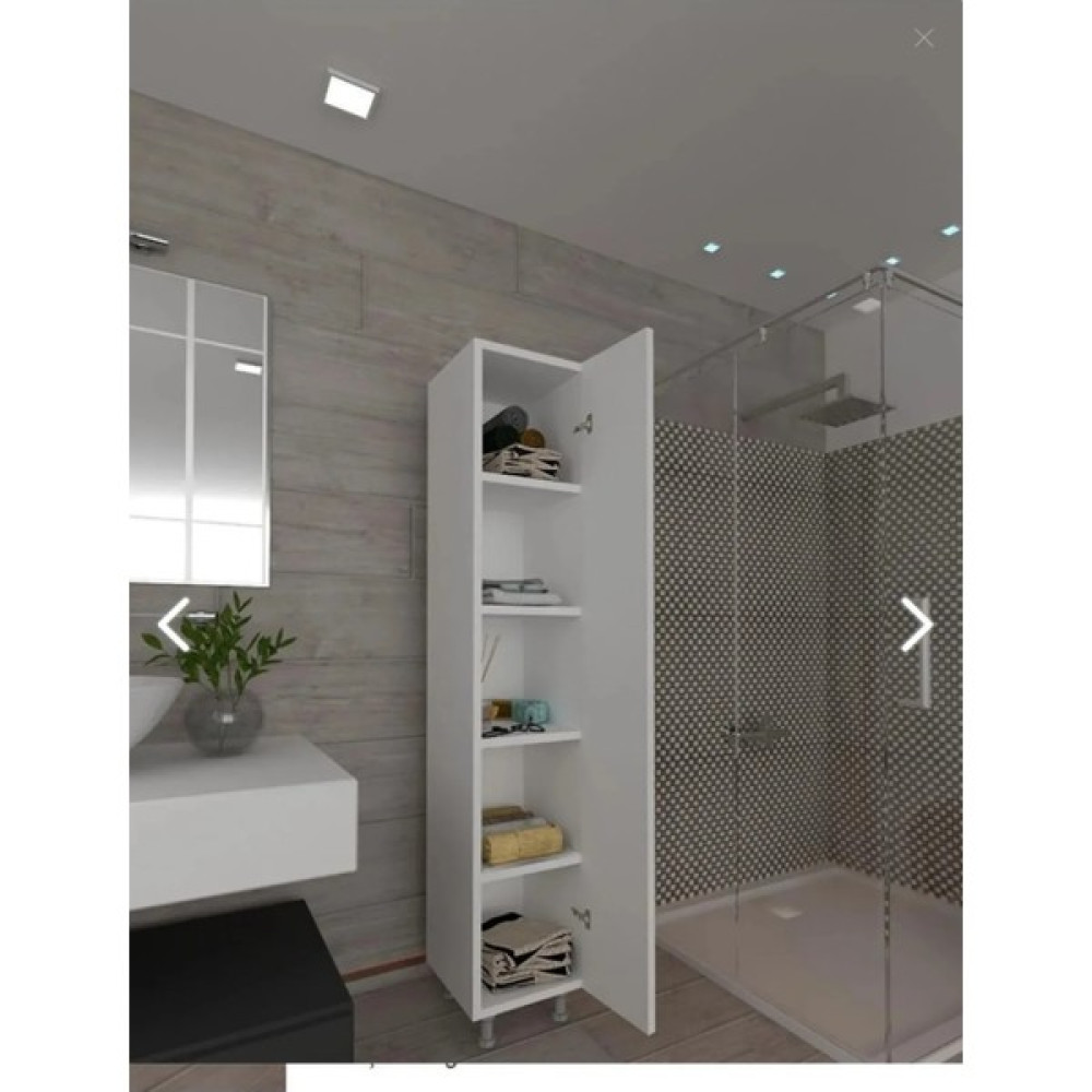 Gülbay Mobilya Tek Kapaklı 5 Raflı Çok Amaçlı Banyo Mutfak Kiler Dolabı Tek Kapılı Beyaz Erzak Dolabı Gardrop & Dolap Fiyatı