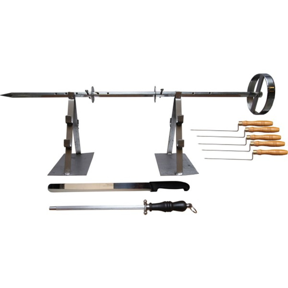 Gülce Cağ Kebap Mangalı Seti (60 Cm) (Paslanmaz Çelik Krom Kaplama Şiş) Bahçe Mangalı & Barbekü Fiyatı