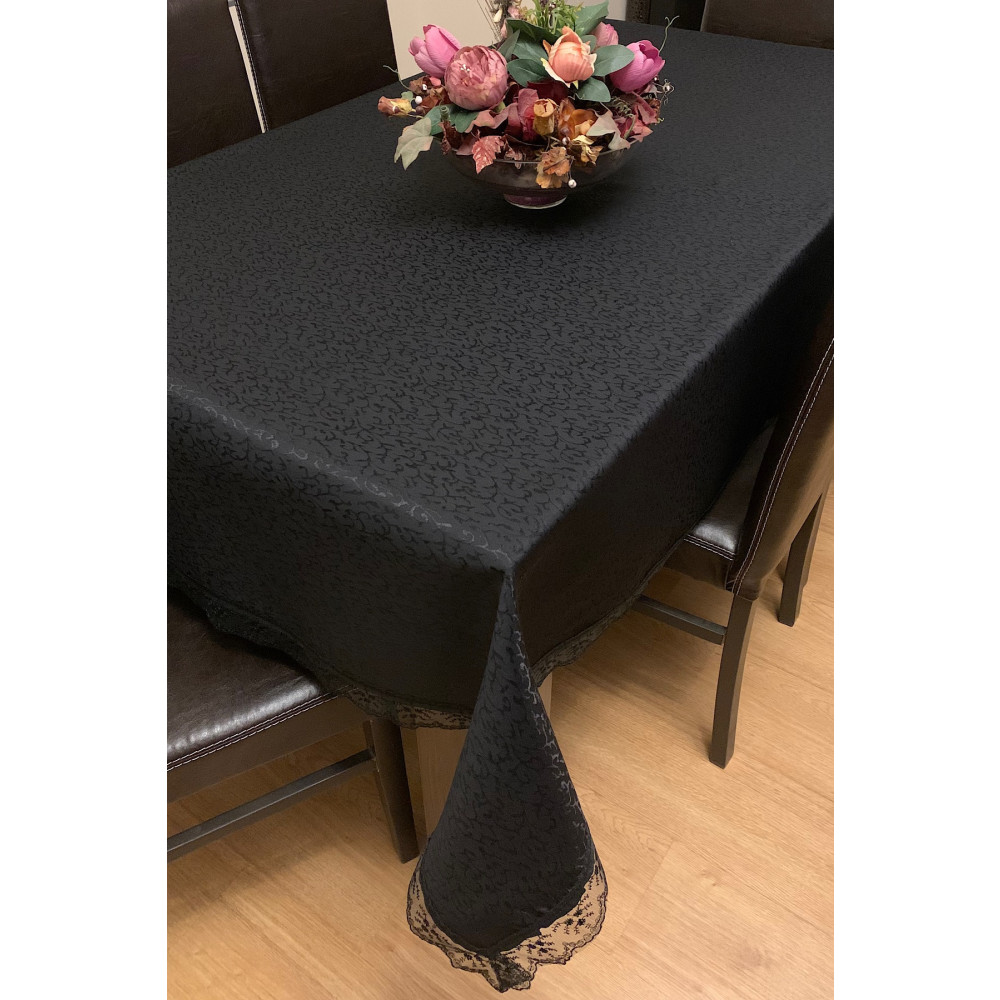 Gülce Home Collection Dertsiz Kdk Masa Örtüsü Siyah 160 x 220 Beden Masa Örtüsü Fiyatı